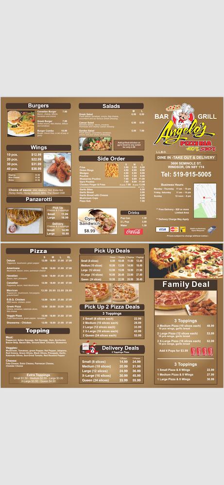 Angelo's Pizzeria Bar & Grill Menu image 1