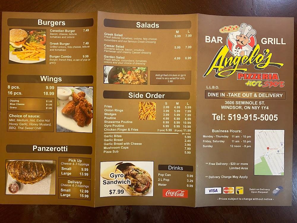 Angelo's Pizzeria Bar & Grill Menu image 2